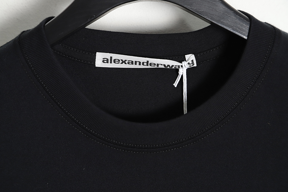 Alexander Wang 23SS rhinestone letters hot diamond short-sleeved T-shirt TSK1