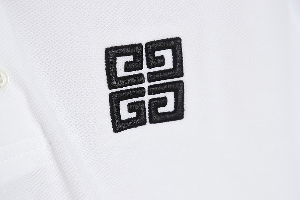 Givenchy Givenchy GVC 23SS 4G embroidery collar short-sleeved POLO shirt