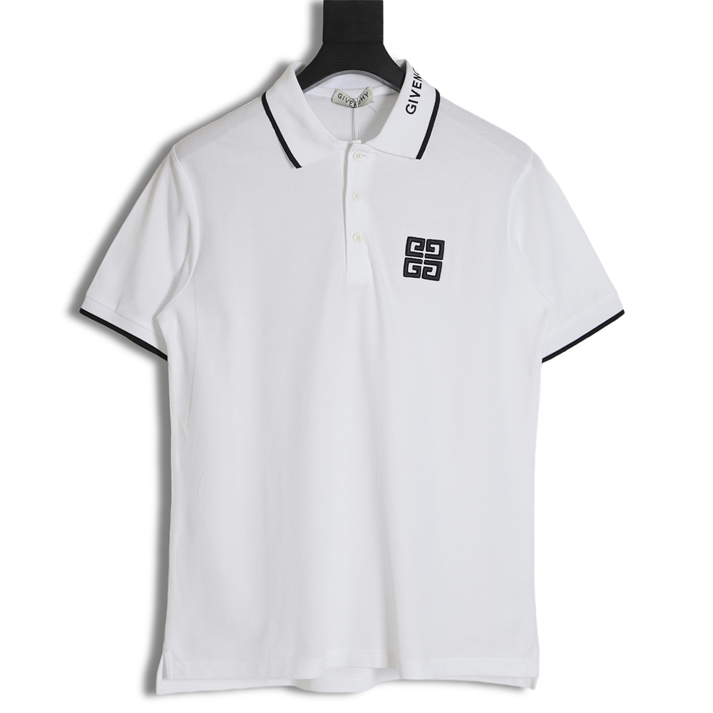 Givenchy Givenchy GVC 23SS 4G embroidery collar short-sleeved POLO shirt