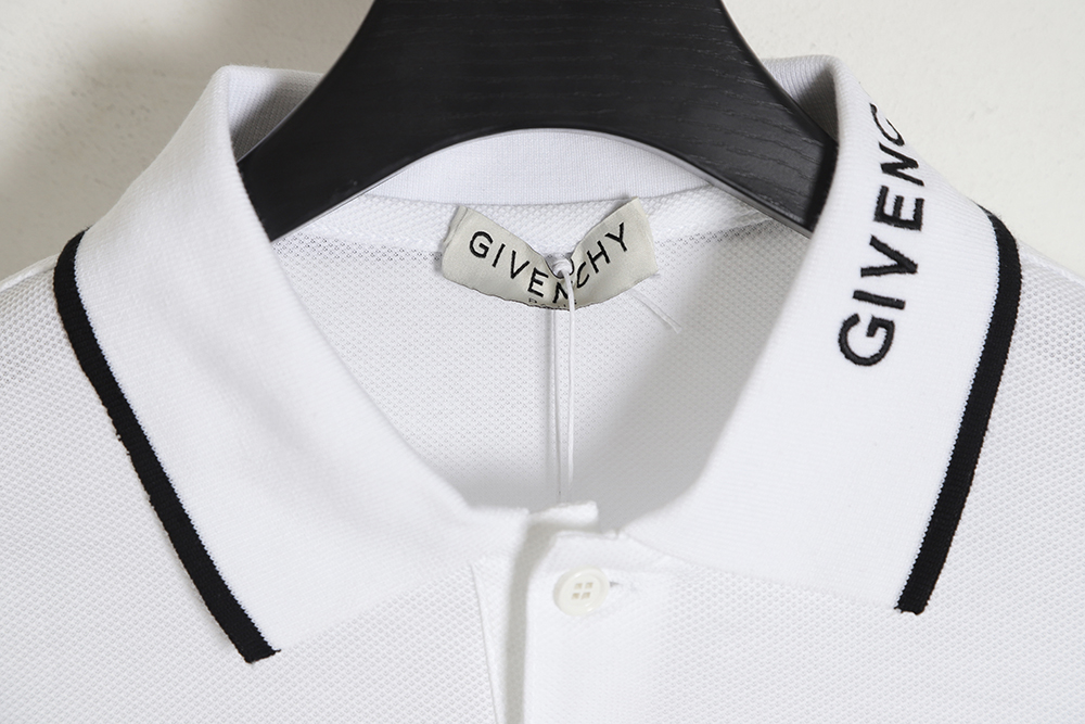 Givenchy Givenchy GVC 23SS 4G embroidery collar short-sleeved POLO shirt