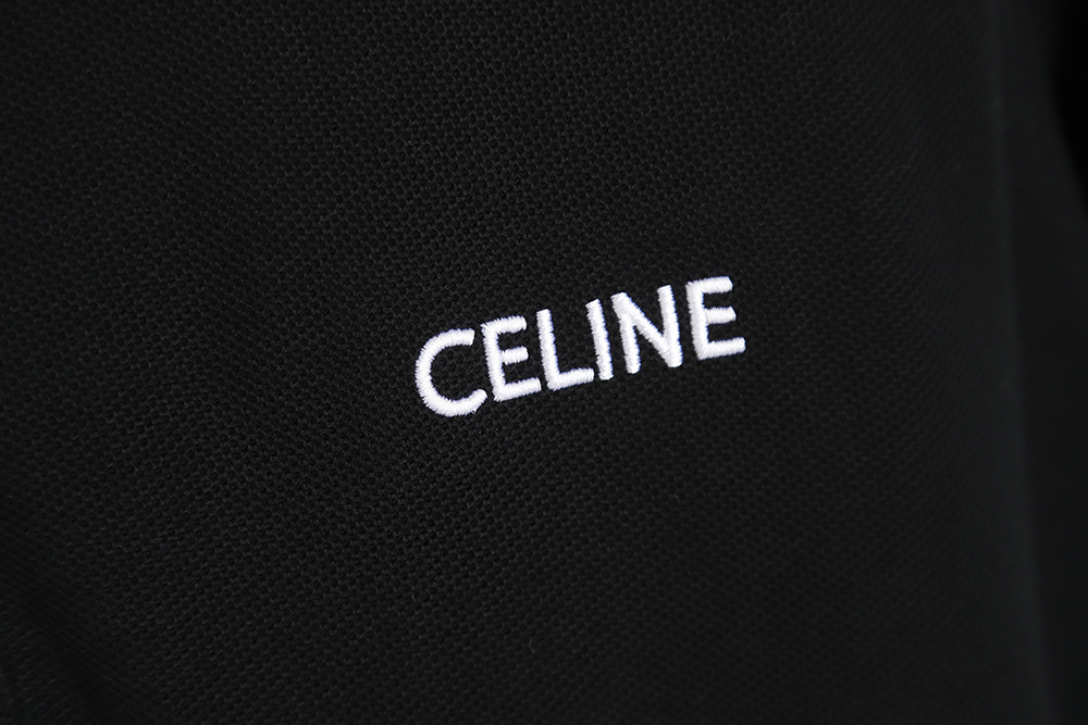 CELINE CE 23SS chest embroidery short-sleeved polo shirt TSK1