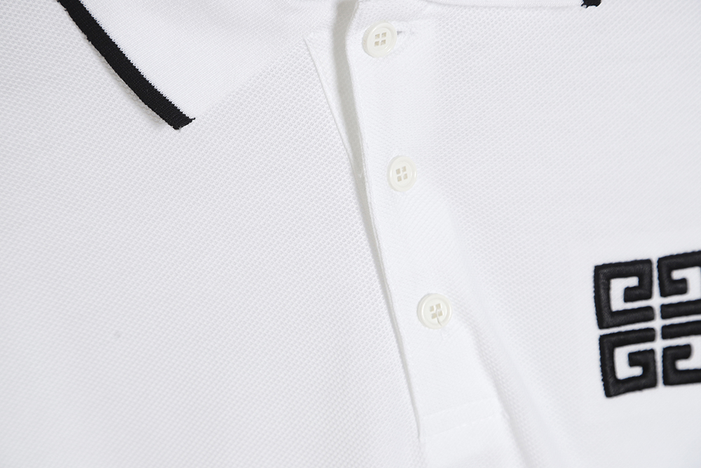 Givenchy Givenchy GVC 23SS 4G embroidery collar short-sleeved POLO shirt