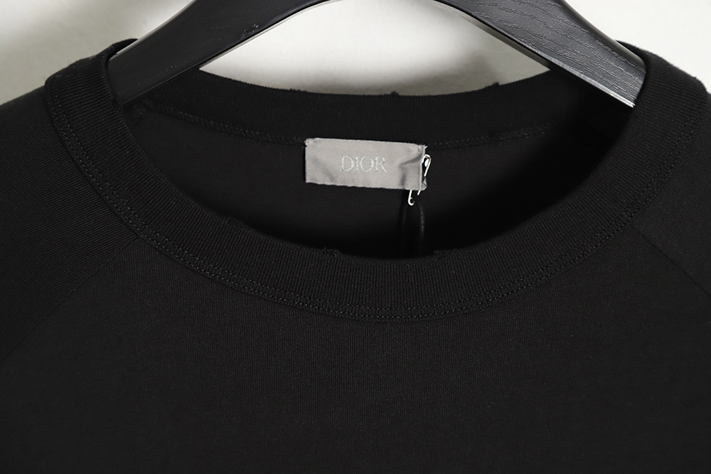 Dior CD gold and silver thread flower embroidery short-sleeved T-shirt TSK1