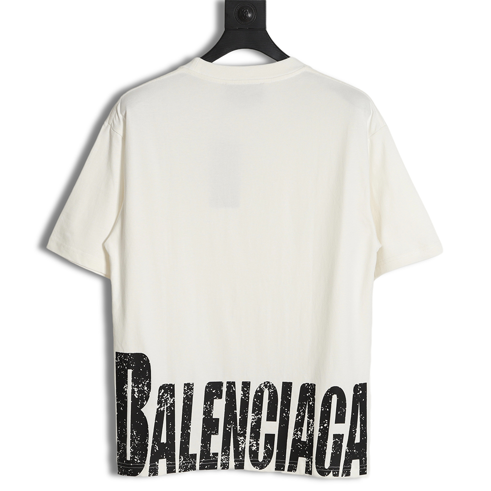 Balenciaga Balenciaga BLCG & GUCCI Gucci joint front and rear letter print short-sleeved T-shirt