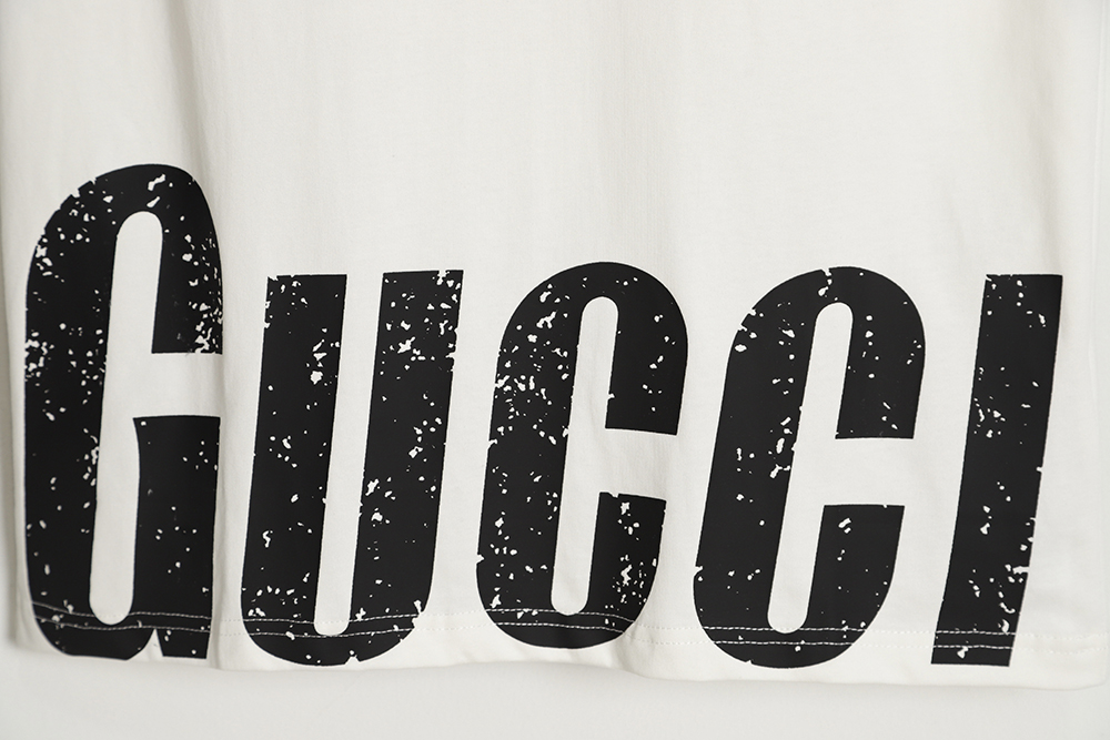 Balenciaga Balenciaga BLCG & GUCCI Gucci joint front and rear letter print short-sleeved T-shirt