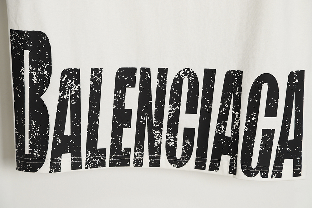 Balenciaga Balenciaga BLCG & GUCCI Gucci joint front and rear letter print short-sleeved T-shirt