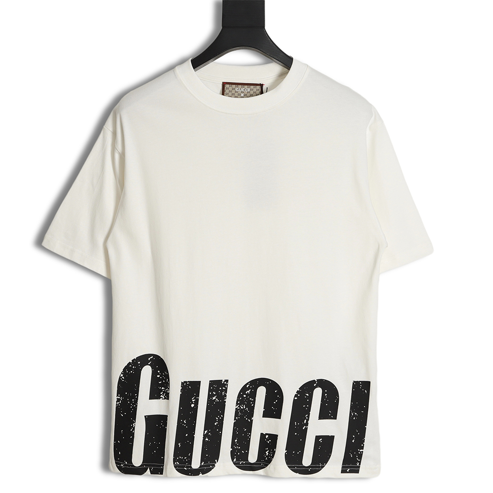 Balenciaga Balenciaga BLCG & GUCCI Gucci joint front and rear letter print short-sleeved T-shirt