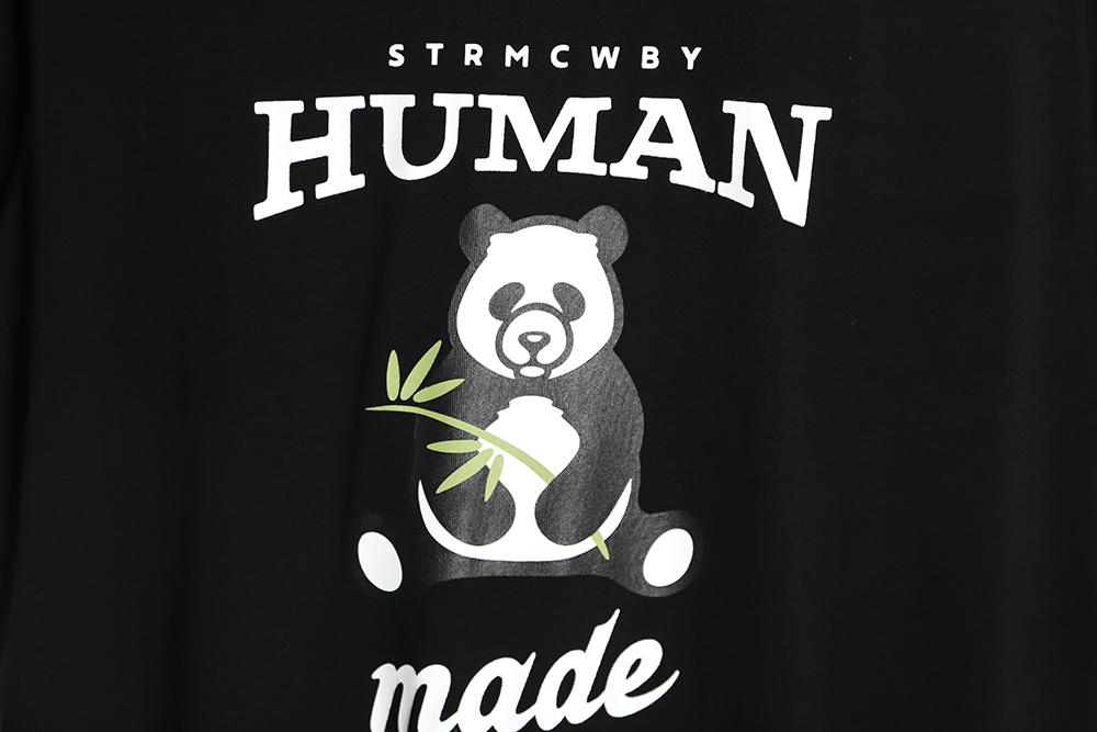 HUMAN MADESS23 Beijing Xi'an Pop-up limited panda pattern printing round neck short-sleeved T-shirt TSK1