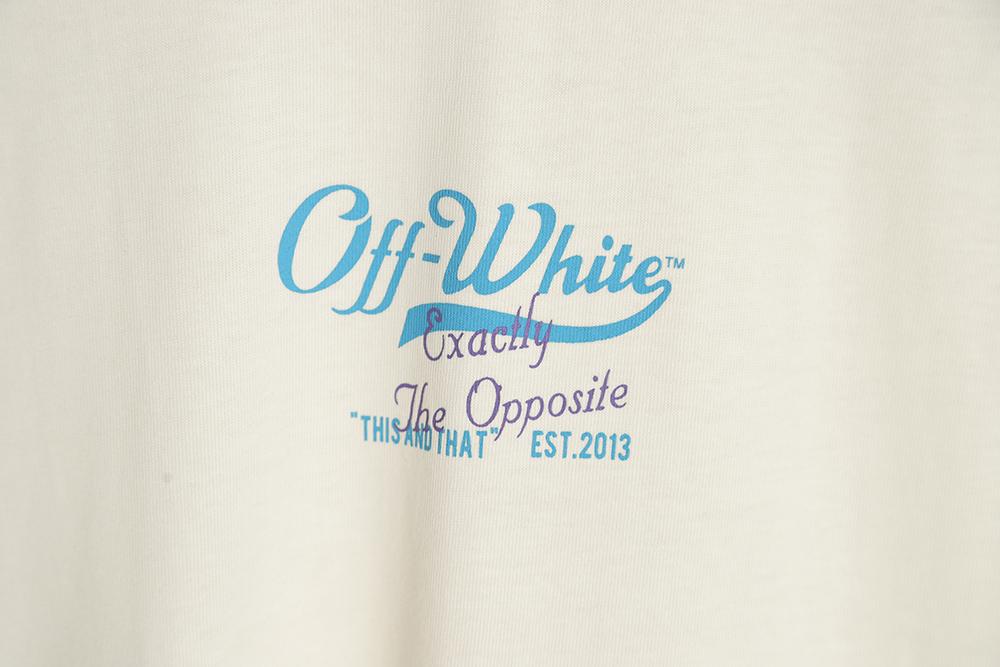 Off White OW simple letter print short-sleeved T-shirt