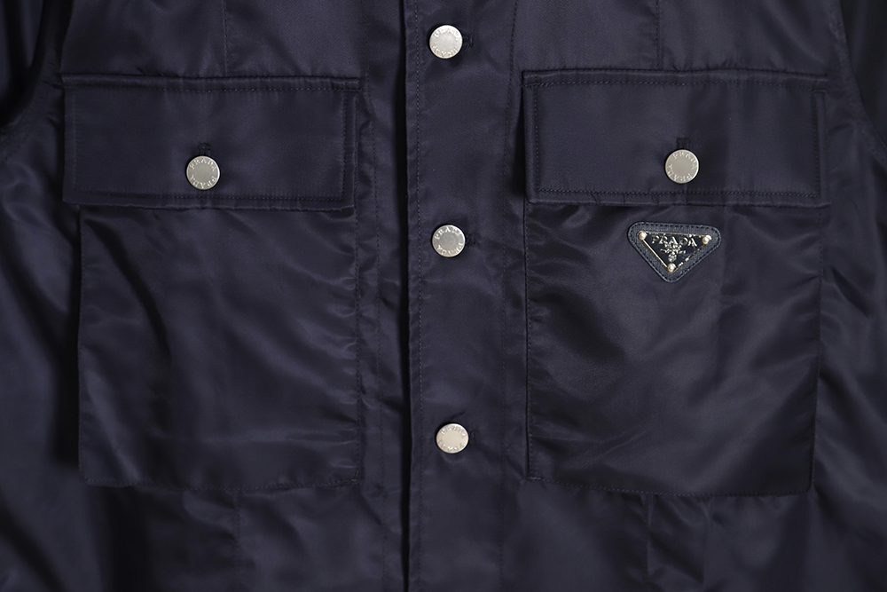 PRADA 23SS Re-Nylon Double Pocket Long Sleeve Shirt Jacket