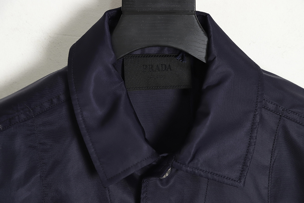 PRADA 23SS Re-Nylon Double Pocket Long Sleeve Shirt Jacket