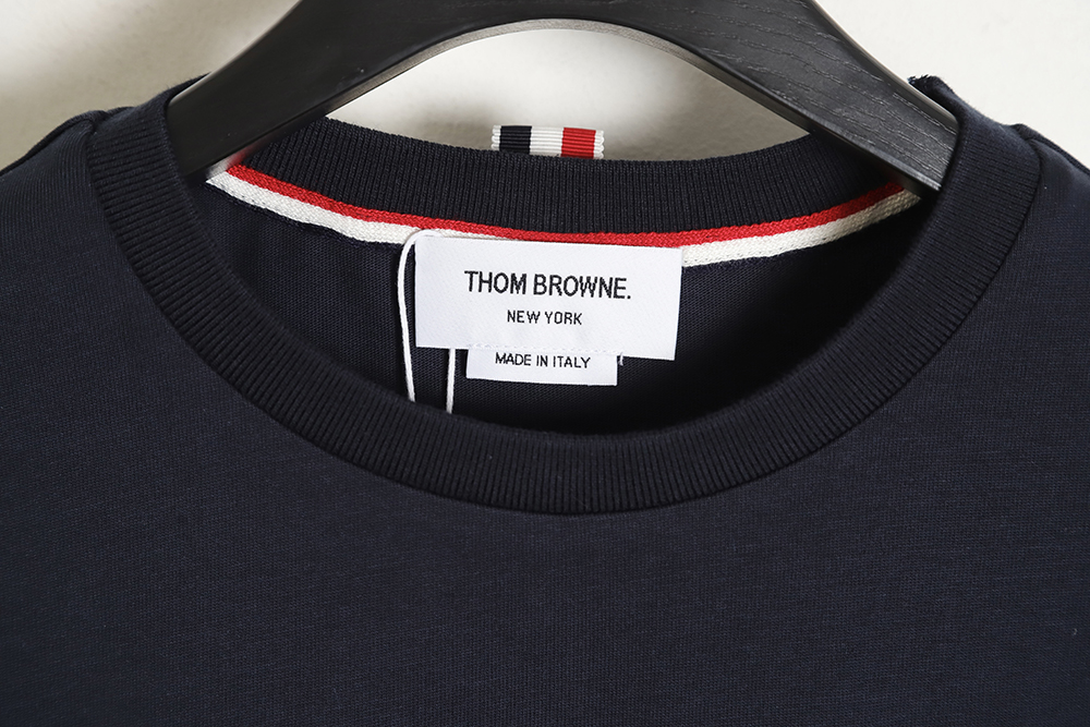 Thom Browne TB Red White Blue Webbing Overlock Short Sleeve TSK2
