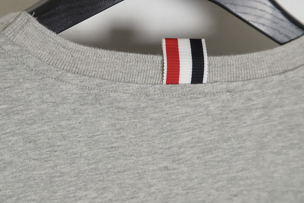Thom Browne TB Red White Blue Webbing Overlock Short Sleeve TSK1