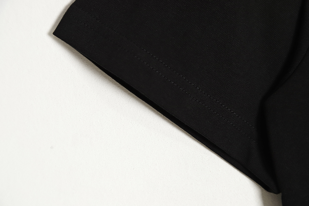 Alexander Wang 23ss embroidered letter logo short sleeve TSK1
