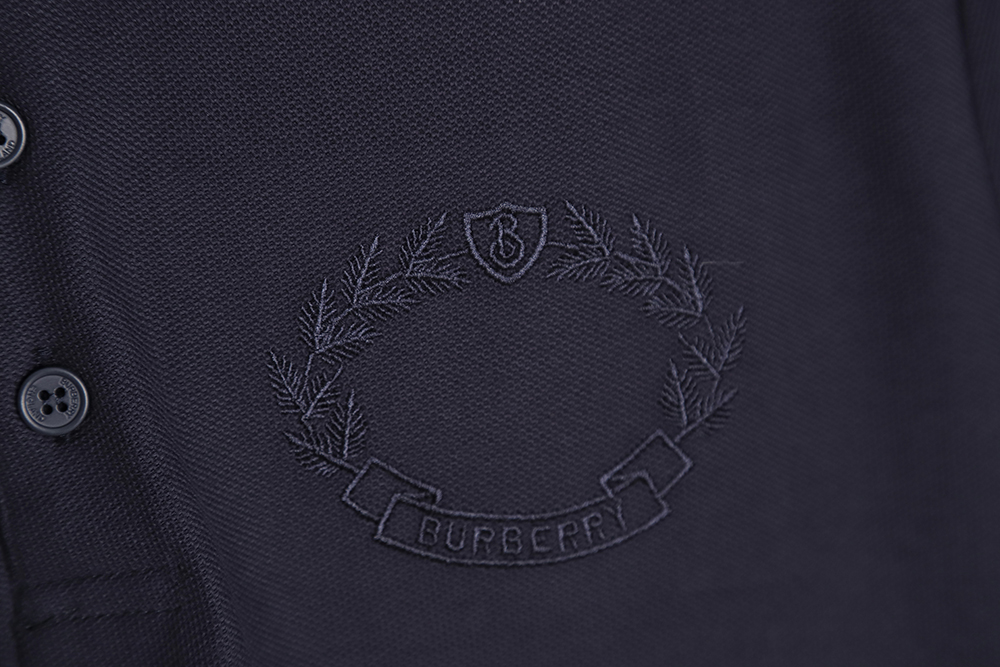 Burberry BBR 23ss chest wheat ear embroidery short-sleeved polo shirt