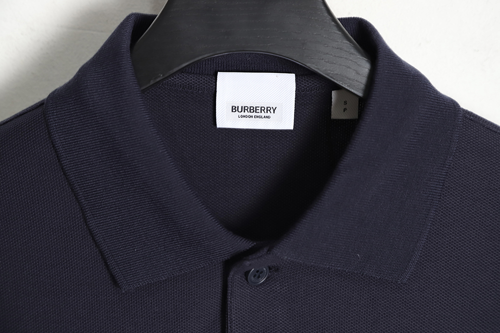 Burberry BBR 23ss chest wheat ear embroidery short-sleeved polo shirt