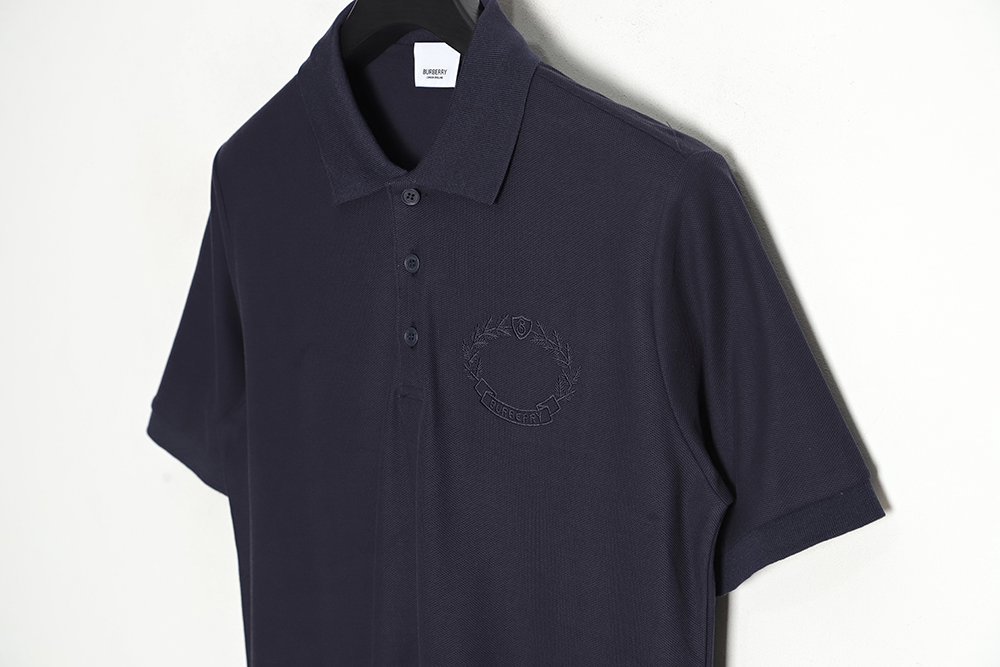 Burberry BBR 23ss chest wheat ear embroidery short-sleeved polo shirt