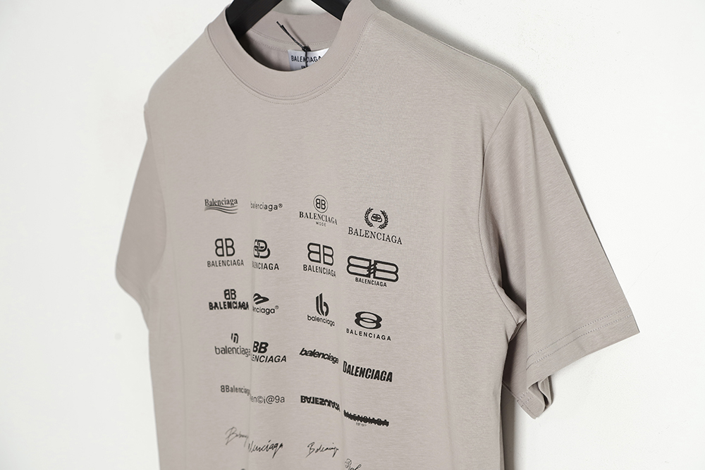 Balenciaga Balenciaga 23SS full print Logo full standard short-sleeved T-shirt TSK1