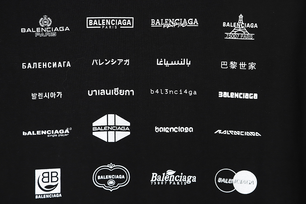 Balenciaga Balenciaga 23SS full print Logo full standard short-sleeved T-shirt TSK2
