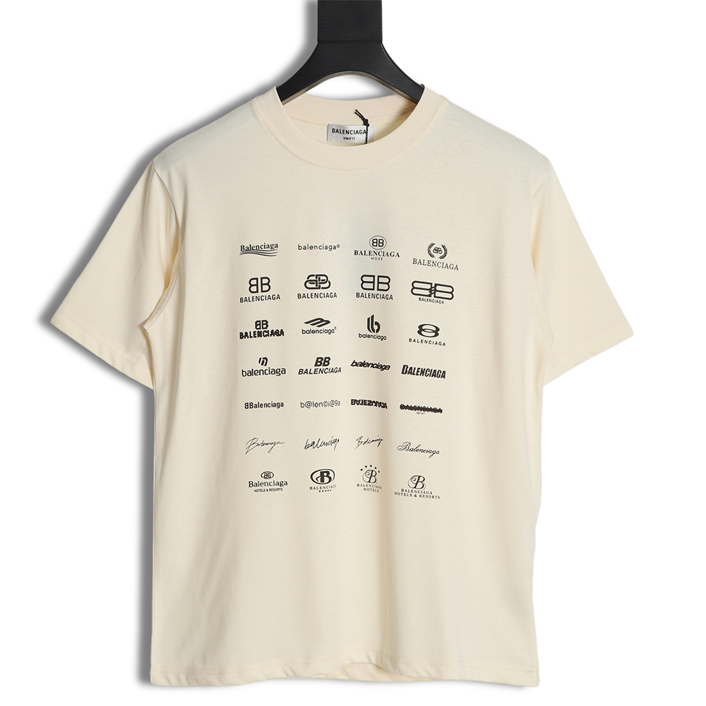 Balenciaga Balenciaga 23SS full print Logo full standard short-sleeved T-shirt