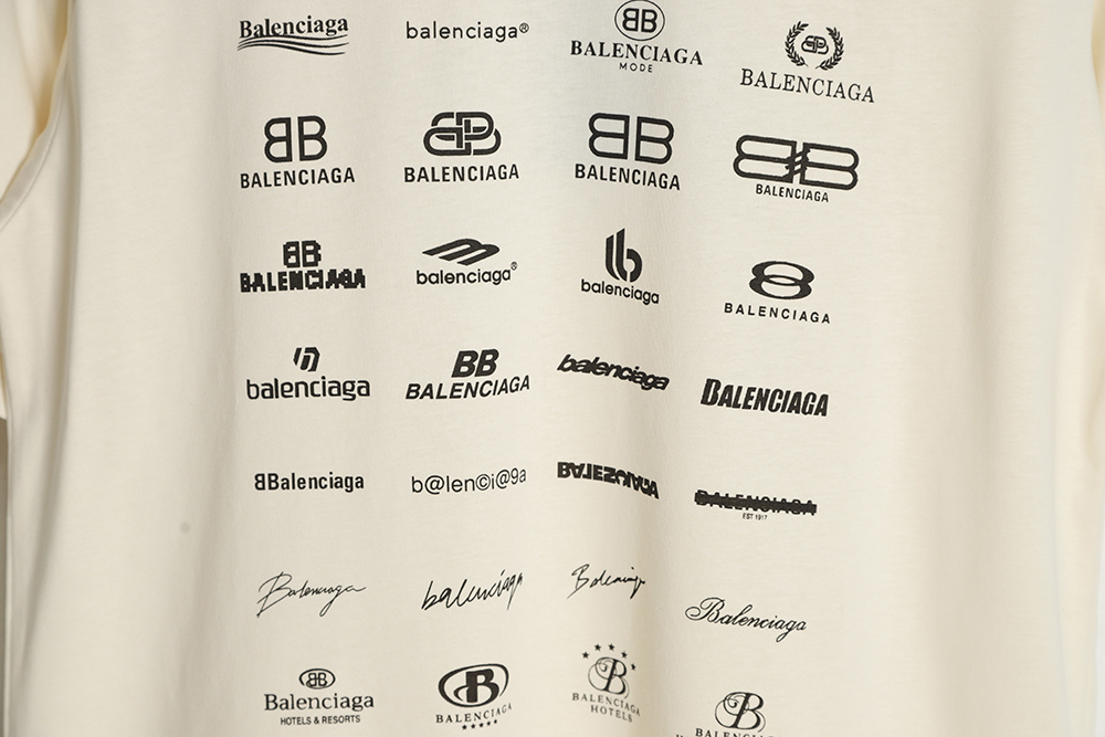 Balenciaga Balenciaga 23SS full print Logo full standard short-sleeved T-shirt