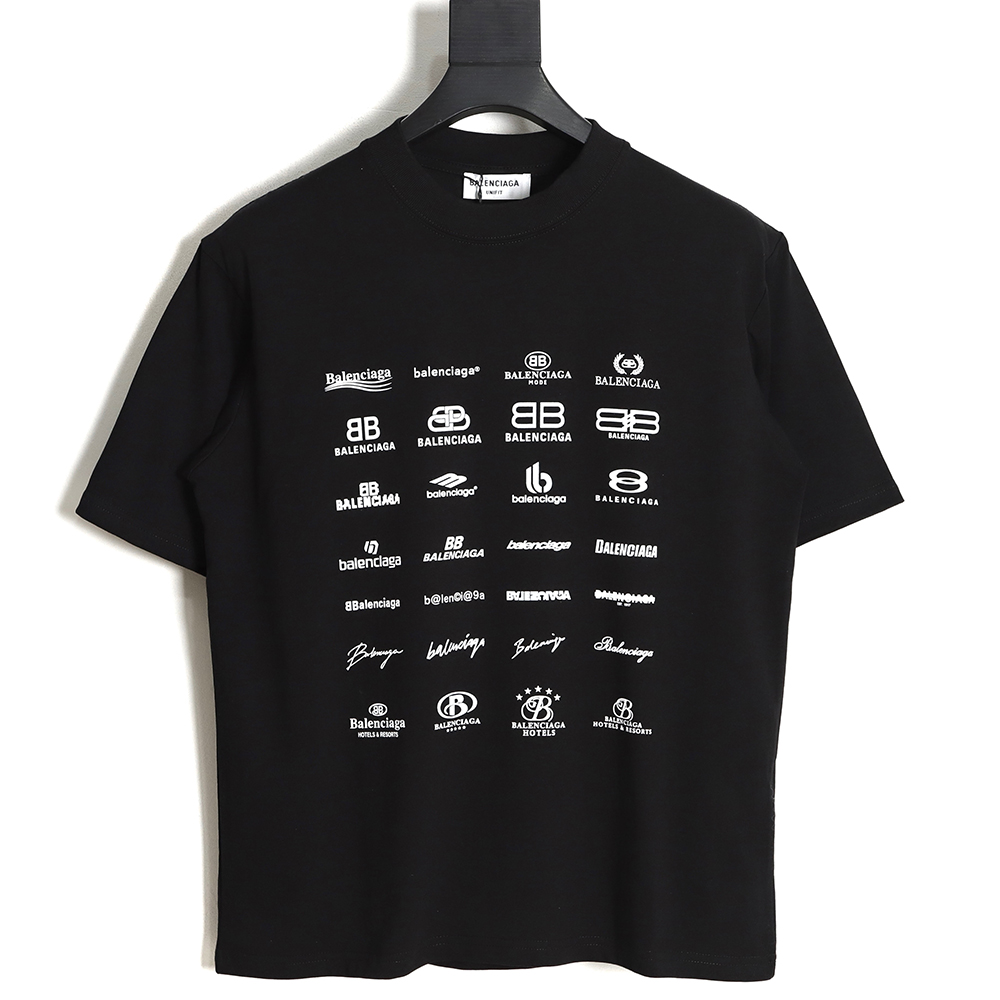 Balenciaga Balenciaga 23SS full print Logo full standard short-sleeved T-shirt TSK2