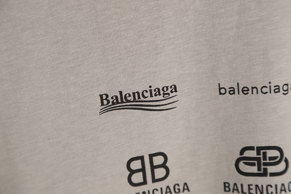 Balenciaga Balenciaga 23SS full print Logo full standard short-sleeved T-shirt TSK1