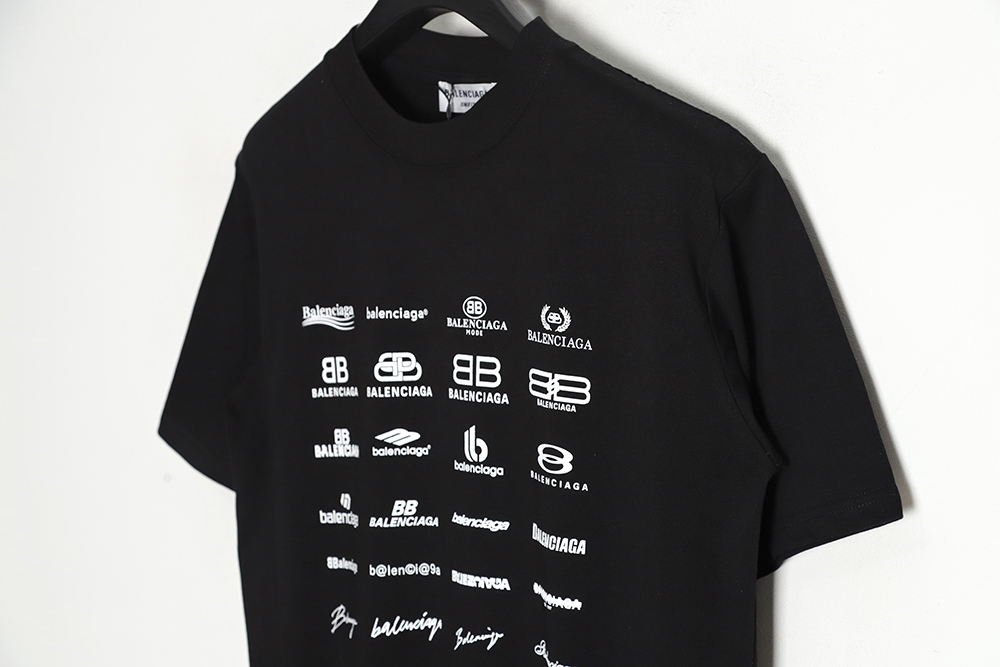 Balenciaga Balenciaga 23SS full print Logo full standard short-sleeved T-shirt TSK2