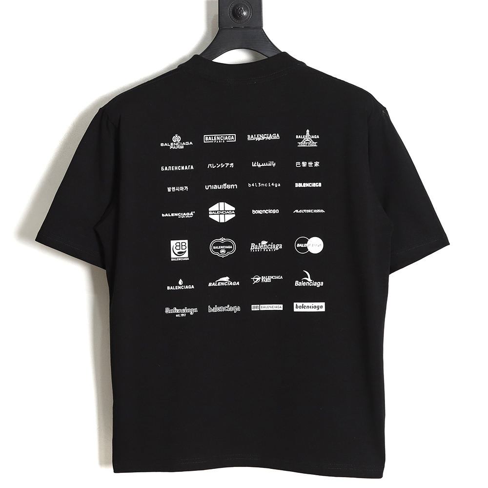 Balenciaga Balenciaga 23SS full print Logo full standard short-sleeved T-shirt TSK2