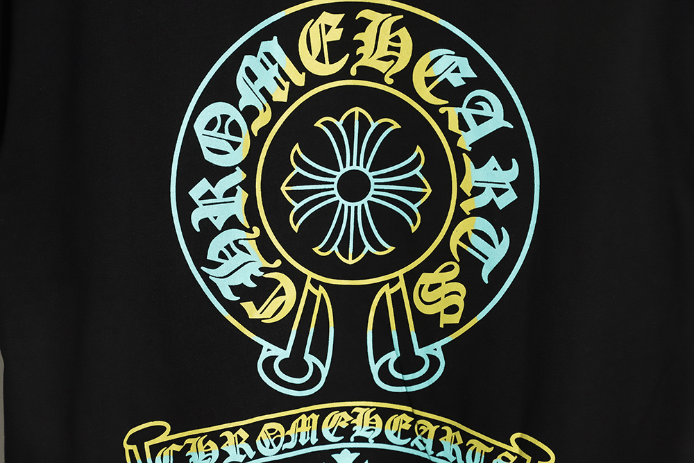 Chrome Hearts Chrome Hearts Sanskrit smudged short-sleeved T-shirt TSK1