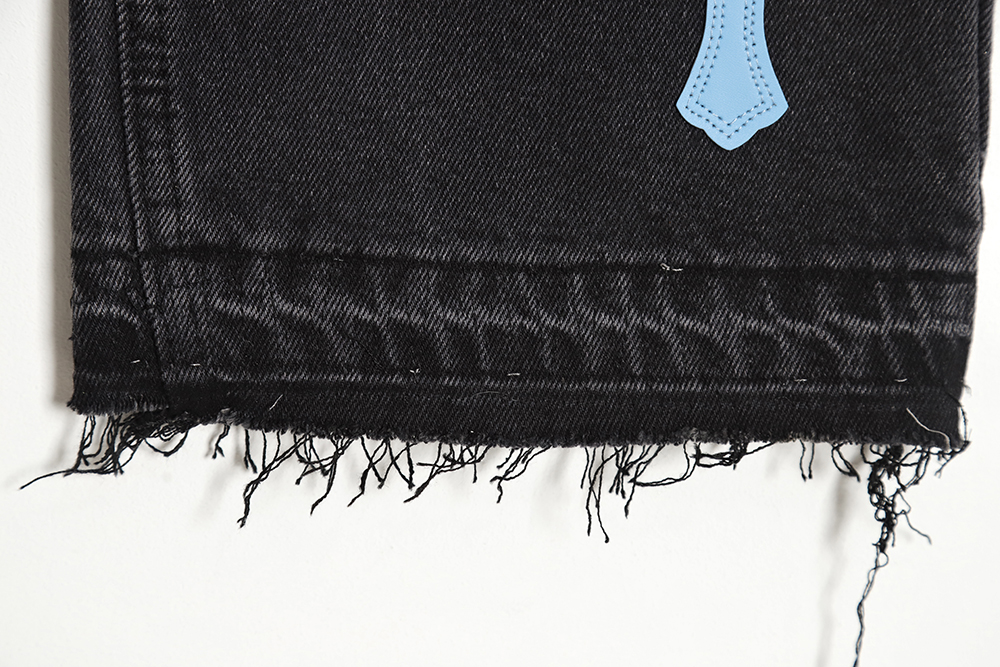 Chrome Hearts Classic Leather Label Cross Denim Trousers