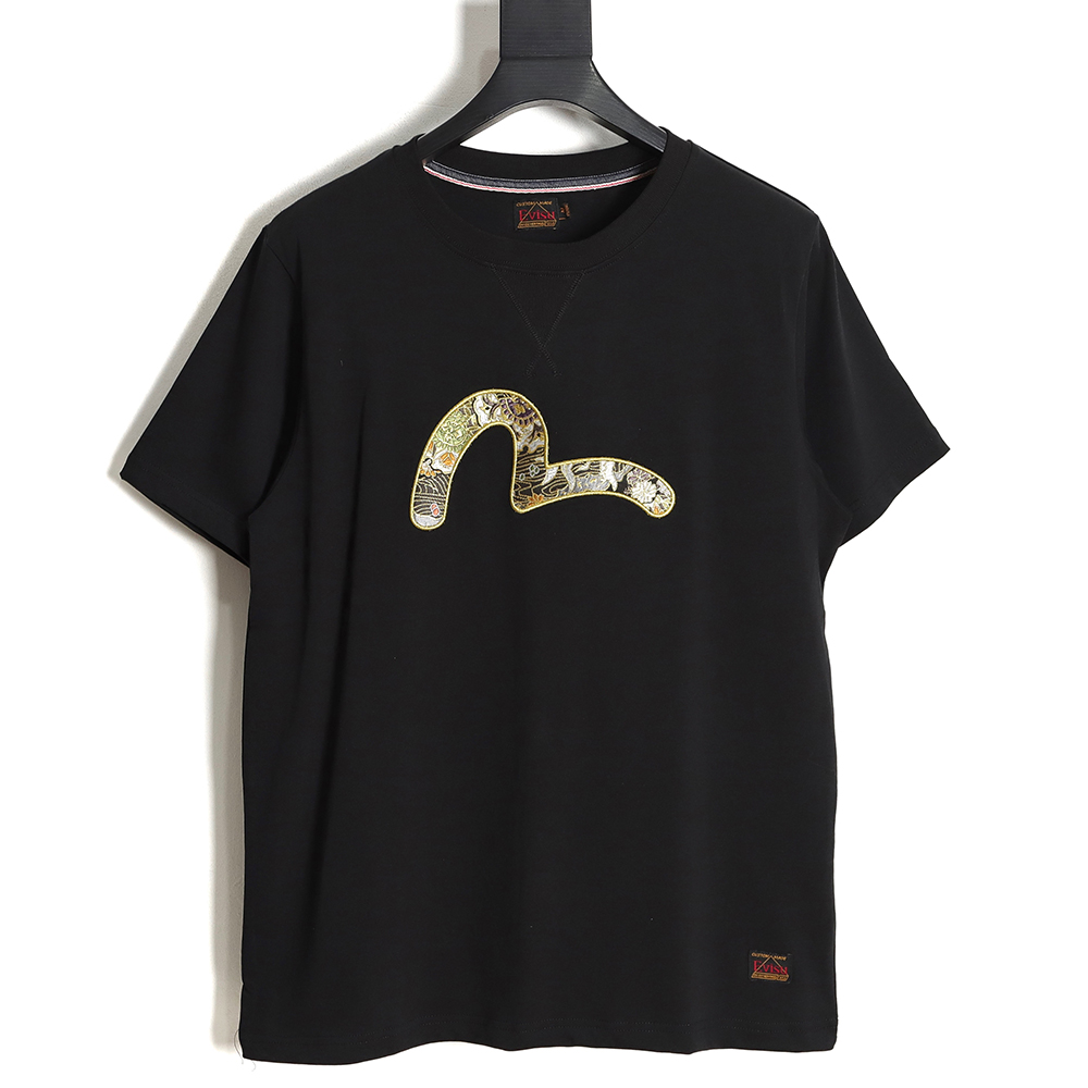 Evisu Fushen 23ss Seagull and Logo Print Short Sleeve T-Shirt