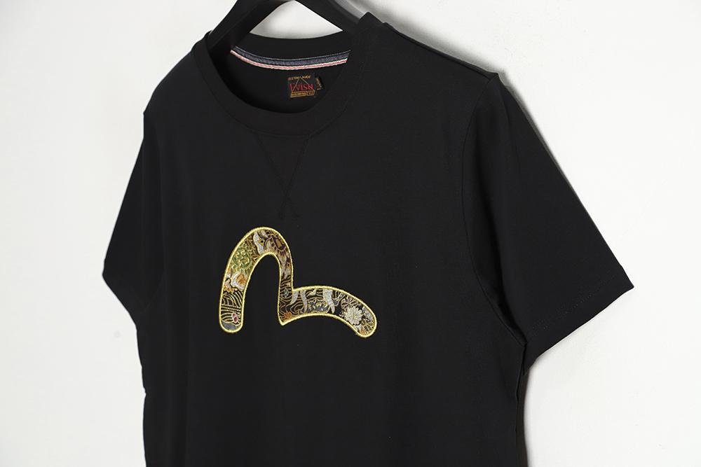 Evisu Fushen 23ss Seagull and Logo Print Short Sleeve T-Shirt