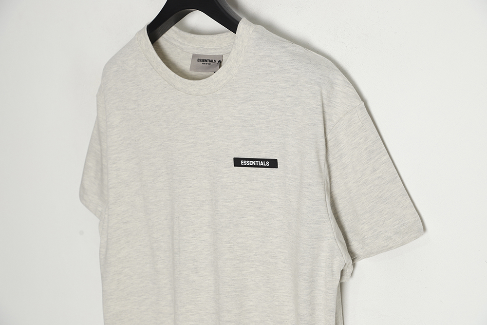 Fear of God FOG essential double line silicone nameplate short-sleeved T-shirt TSK1