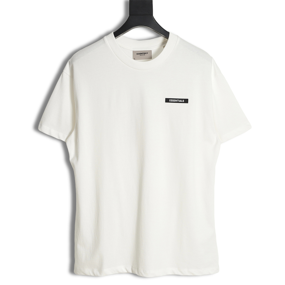 Fear of God FOG essential double line silicone nameplate short-sleeved T-shirt