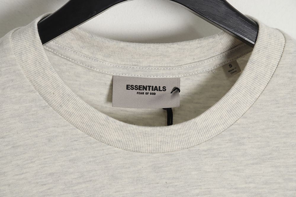 Fear of God FOG essential double line silicone nameplate short-sleeved T-shirt TSK1