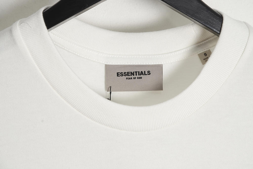 Fear of God FOG essential double line silicone nameplate short-sleeved T-shirt
