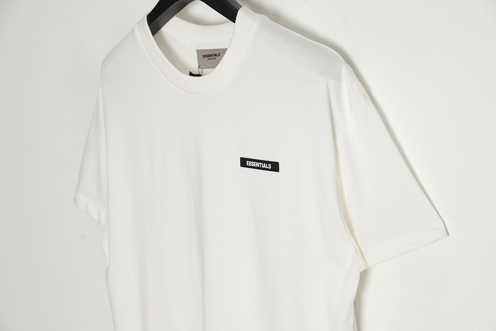 Fear of God FOG essential double line silicone nameplate short-sleeved T-shirt