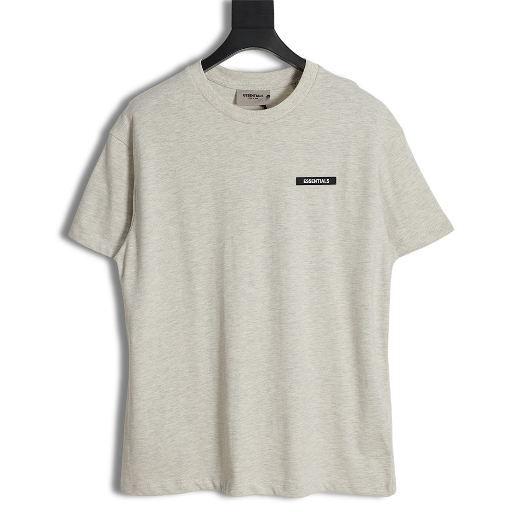 Fear of God FOG essential double line silicone nameplate short-sleeved T-shirt TSK1
