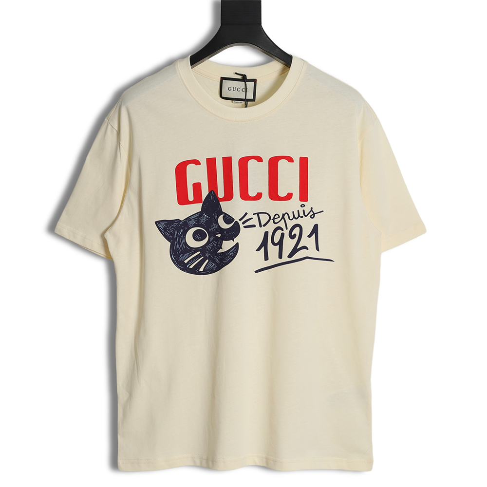 Gucci Gucci New 1921 Anniversary Cat Logo T-Shirt