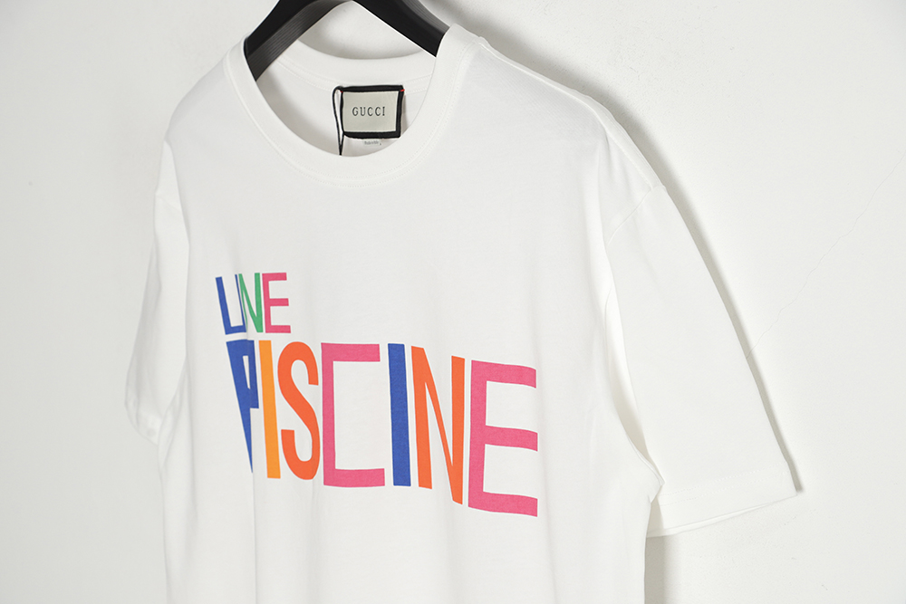 Gucci Gucci new front and rear colorful letters T-shirt