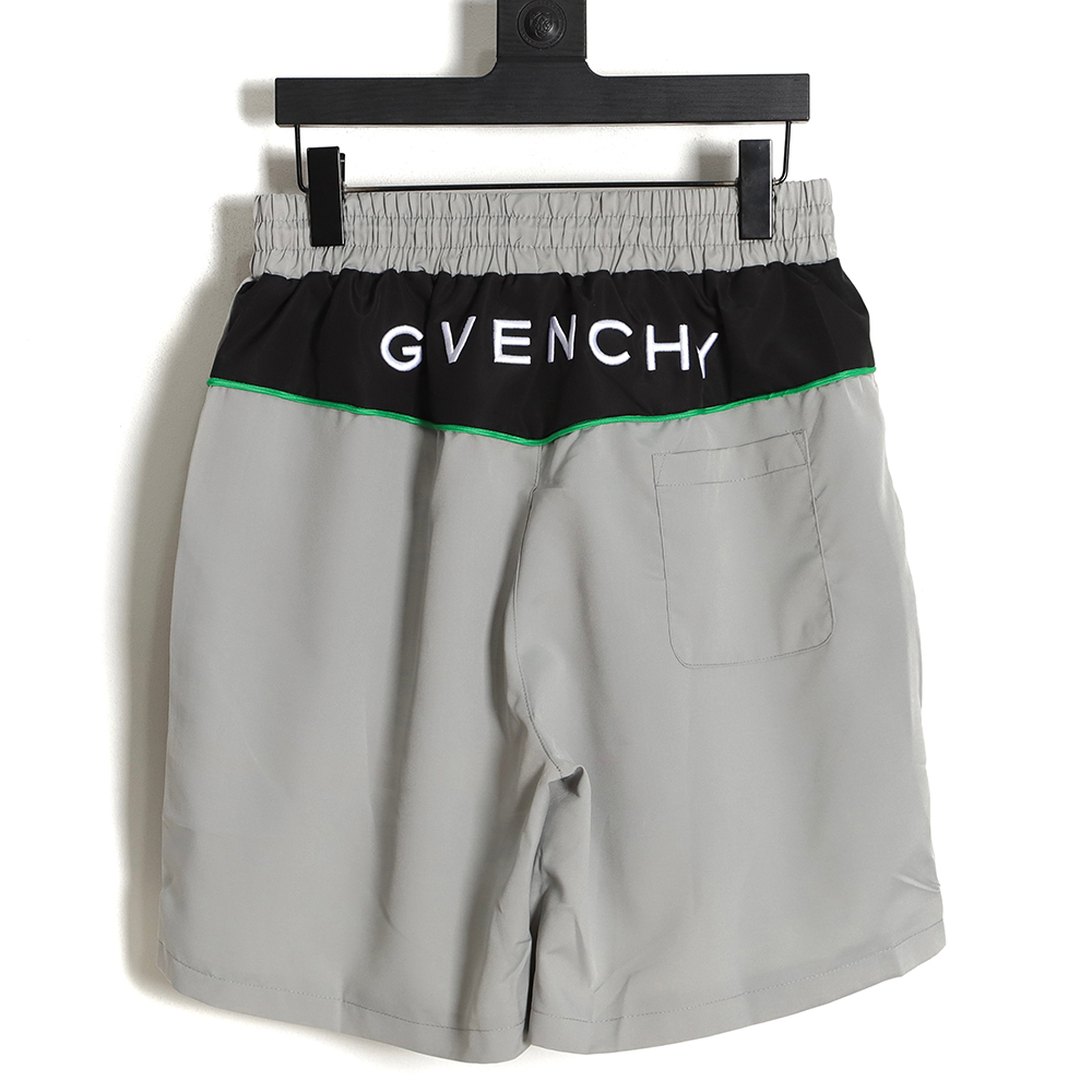 Givenchy23 spring and summer embroidered color contrast stitching shorts