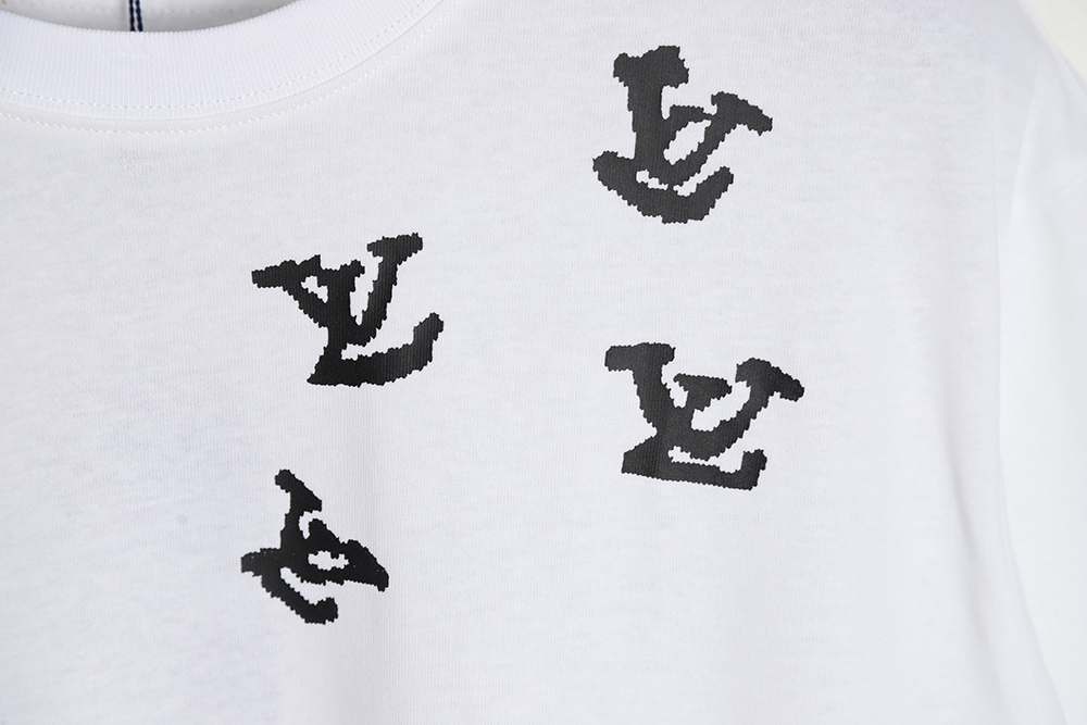 Louis vuitton LV Louis Vuitton jazz small print short-sleeved T-shirt TSK1