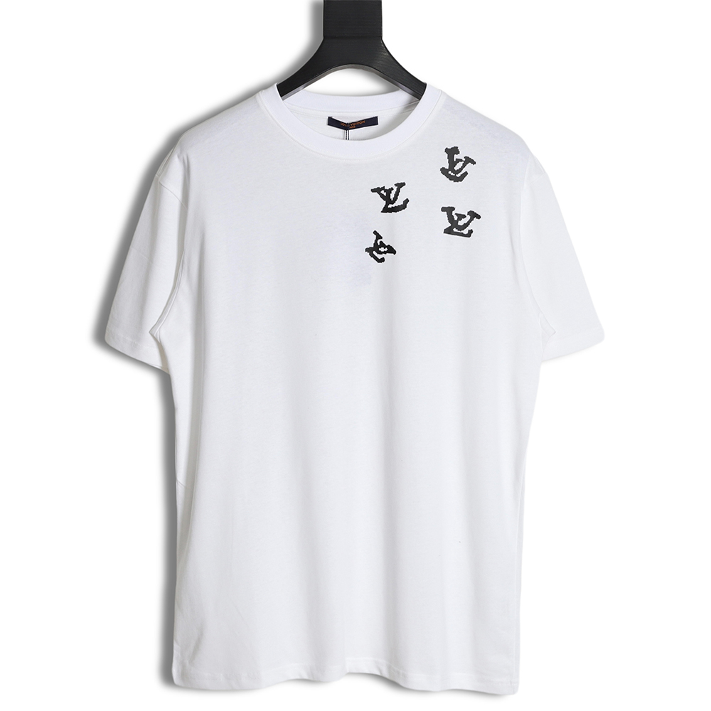 Louis vuitton LV Louis Vuitton jazz small print short-sleeved T-shirt TSK1