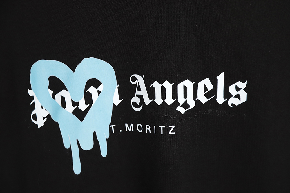 PALM ANGELS PA Palm Angels love spray paint printing short-sleeved T-shirt TSK3