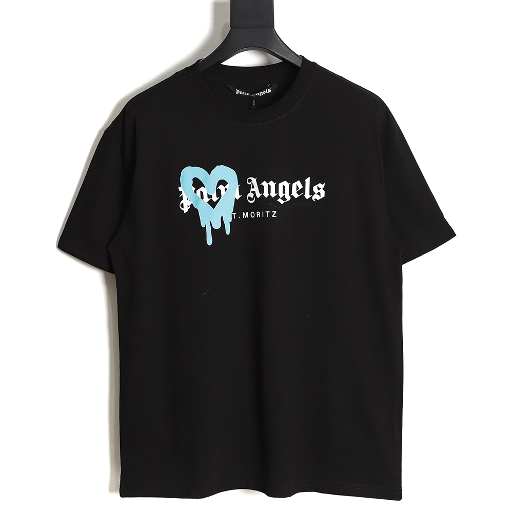 PALM ANGELS PA Palm Angels love spray paint printing short-sleeved T-shirt TSK3