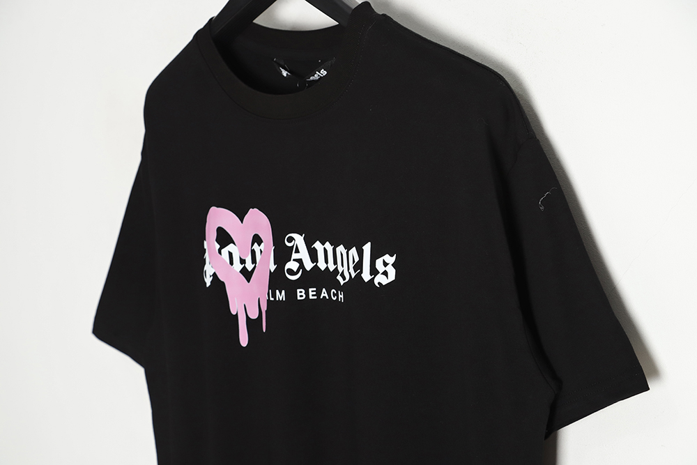 PALM ANGELS PA palm angel love spray paint printing short-sleeved T-shirt TSK2