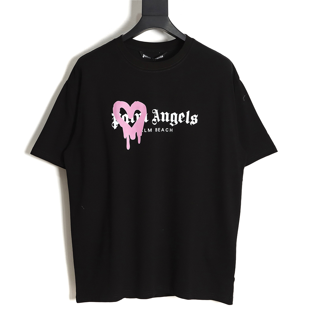 PALM ANGELS PA palm angel love spray paint printing short-sleeved T-shirt TSK2