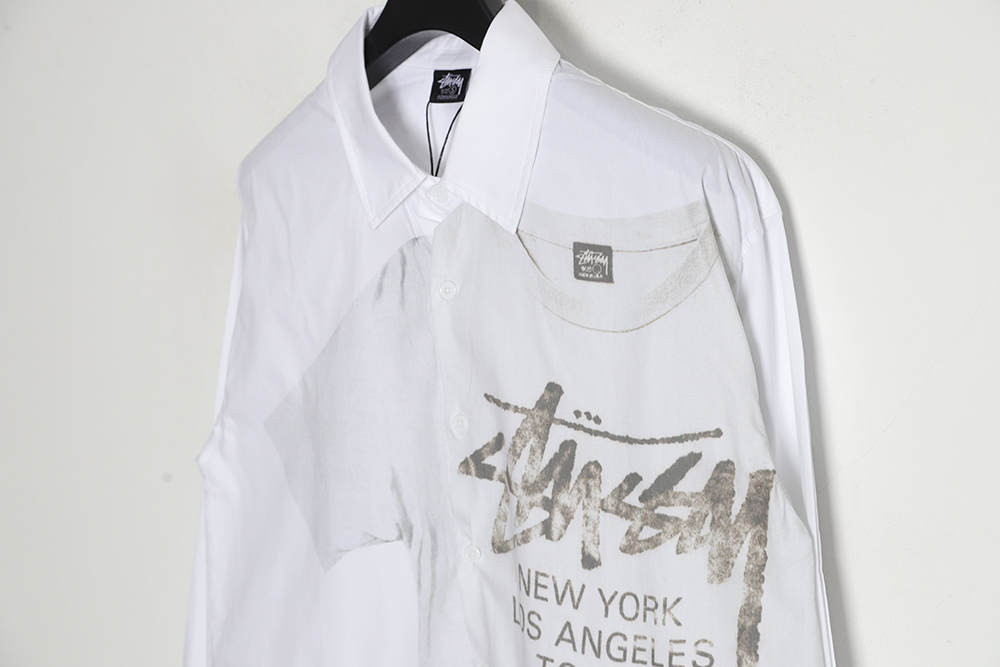 Stussy World Tour Digital Print Long Sleeve Shirt