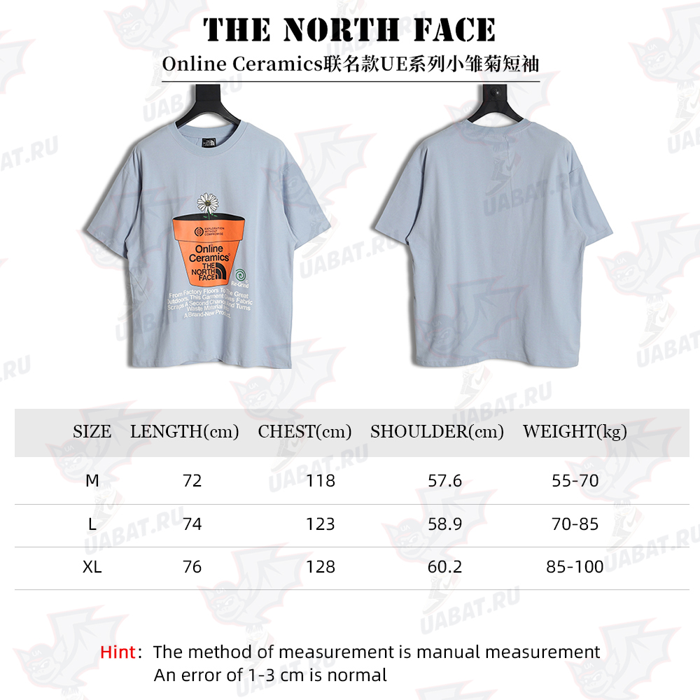THE NORTH FACE x Online Ceramics north joint UE series small daisy short sleeves